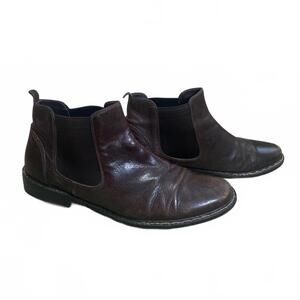 To Boot New York Adam Derrick Brown Leather Ankle Boots Style 1356